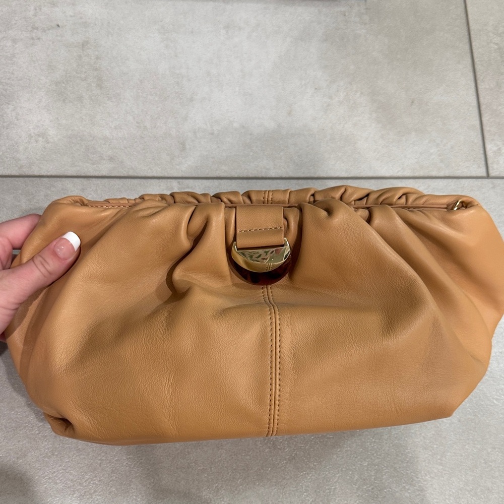 Loeffler Randall Camel Leather Clutch